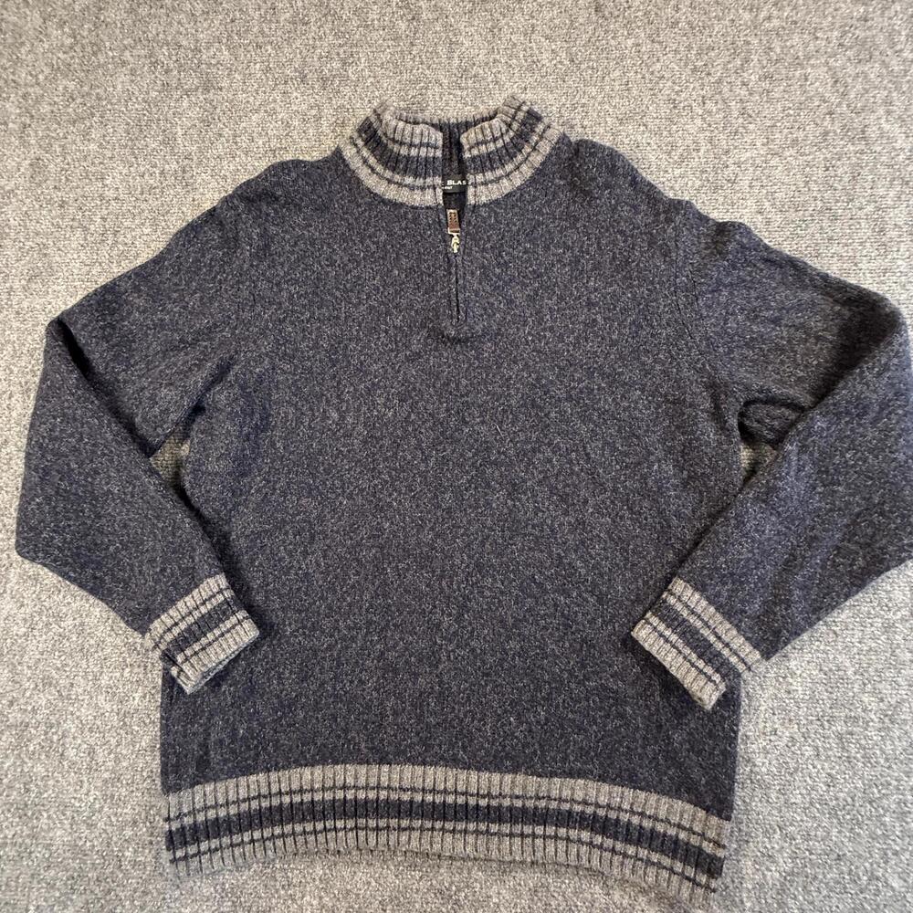Daniele Blasi Mens Wool Blend Half-Zip Sweater Navy Italy Large 1811